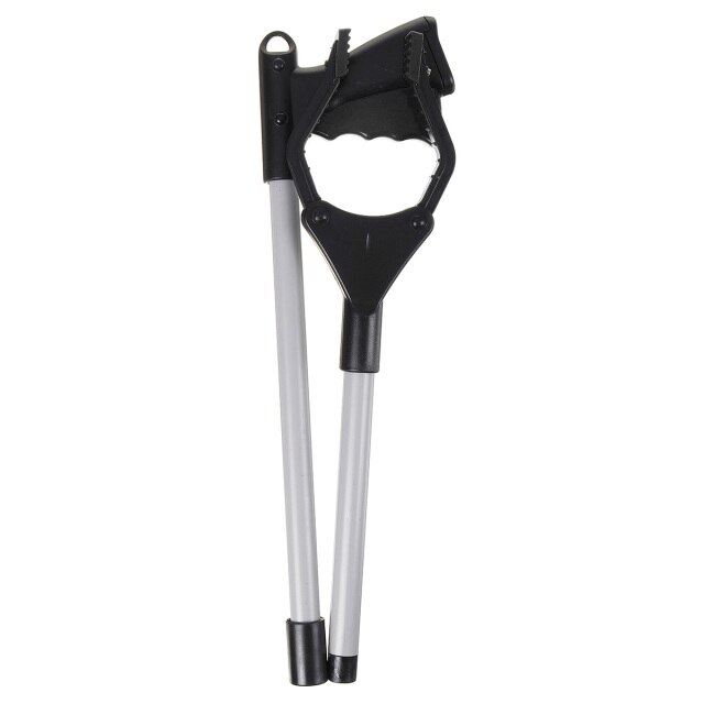 6 Kleur Aluminium Vouwen De Fetch Apparaat Pickup Sanitaire Vuilnis Tang Tuin Voor Tuin Gereedschap Tool: Black