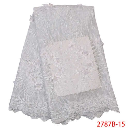 Tissu africain en dentelle, Tulle de , broderie française,: Picture 15