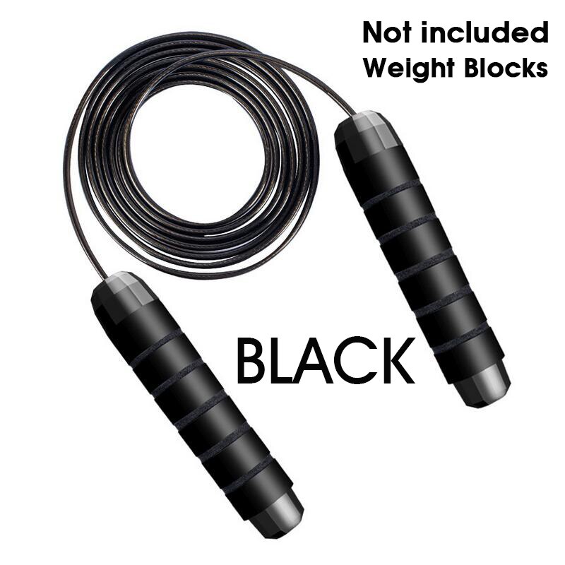 Bearing jump rope Tangle-Free jumping rope adjustable skipping rope speed Crossfit cuerda para saltar Equipments Skipping: BLACK