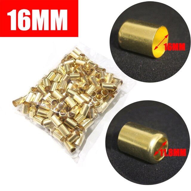 Sprayer Tube Sleeve 50Pcs/Pack High Pressure Pipe Copper Cover 11cm 15cm Agricultural Buckle Water Joint Brass Sleeves: 16mm
