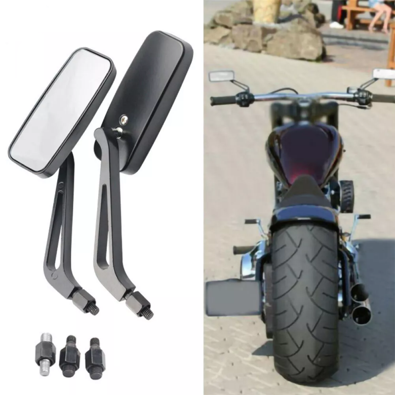 Espejo retrovisor antideslumbrante para motocicleta, espejo lateral ajustable con roscas de 8mm/10mm para Harley, Honda, Kawasaki, Yamaha, Suzuki