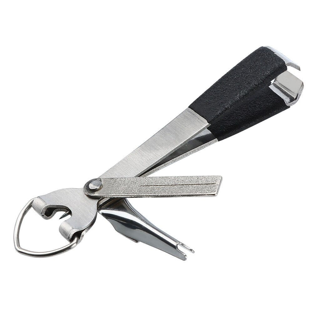 4 in 1 Tragbare Schnell Knoten Cutter Zangen schnippen Binden Werkzeug Nagel Schermaschinen Linie dauerhaft edelstahl multifunktions 16g 15