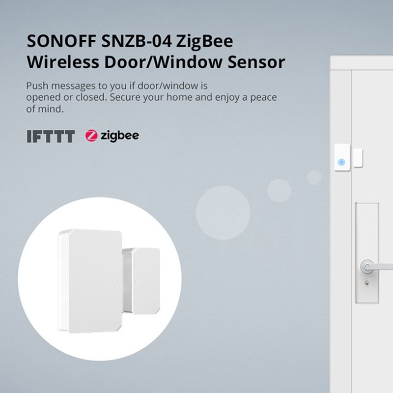 SONOFF SNZB-04 - ZigBee Wireless Door/Window Sensor Alarm Work With ZigBee Bridge For eWeLink APP Smart Home Security Tool