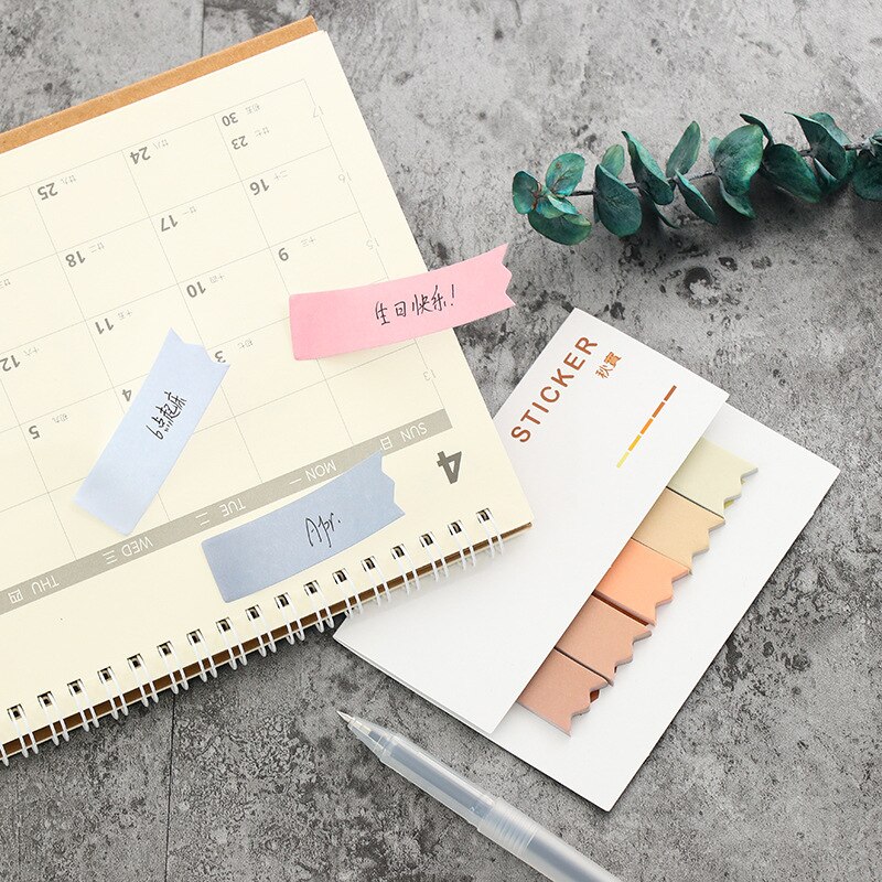 gradient neon post-it note, small note book, square message, note N, can be torn