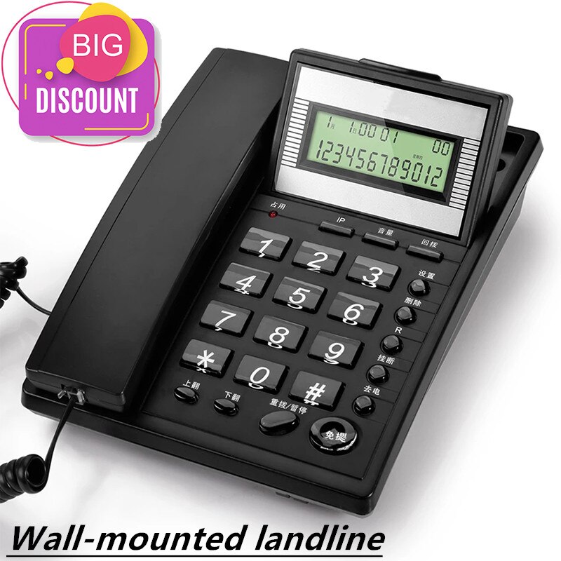 Wall-mounted landline Corded Phone With Caller ID Hands-Free Calling, Automatic IP Wired Landline Phone For Home Hotel