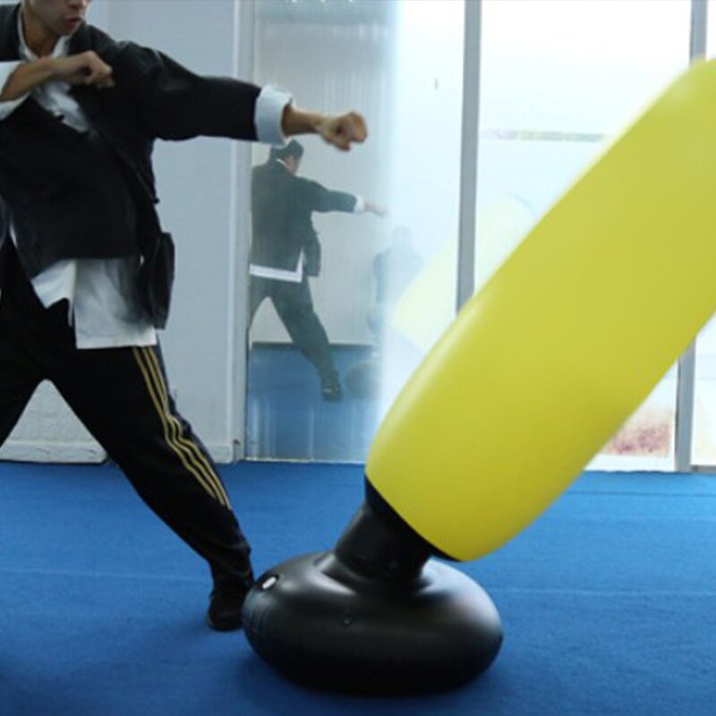 Boksning boksesæk oppustelig tumbler muay thai træning pres træning lindring hoppe tilbage sandpose luftpumpe fitness værktøj