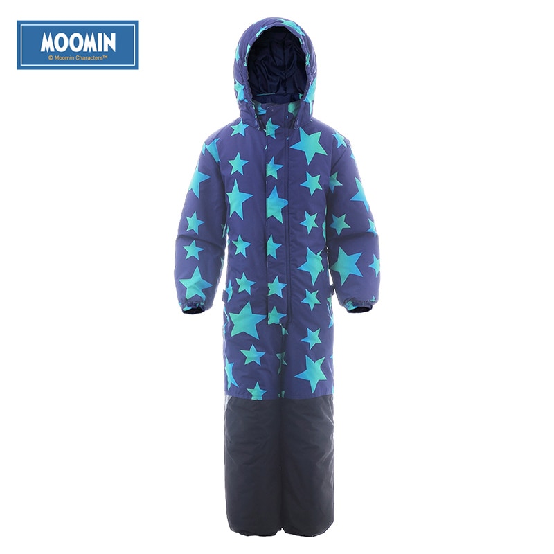 Moomin talvi vedenpitävä haalari tähti lämmin haalari hupullinen löysä puuvillatäytteinen polyesterihaalari