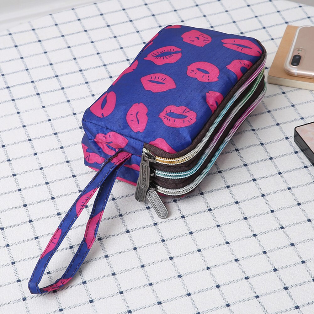 Portefeuilles en toile étanche pour femmes, portefeuilles pour téléphone, étui à poignet, pochette, sacs de maquillage et cosmétiques: F