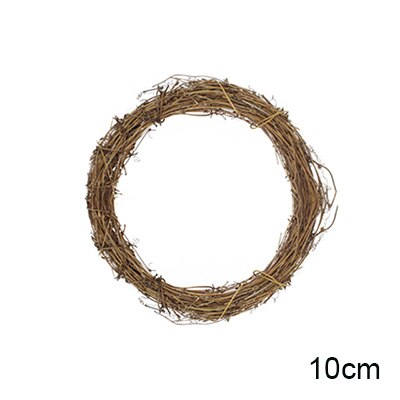 Artisanat de fête hawaïenne en rotin, Branches naturelles, guirlande, décoration de mariage, de ferme, pour une couronne en rotin, 30cm: 10cm round