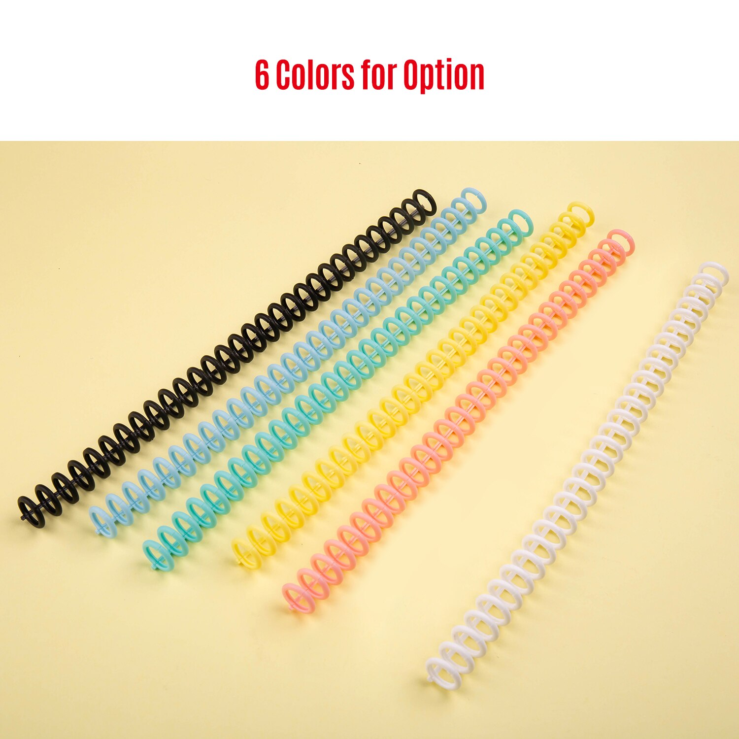 10pcs 85 Sheets 30-Hole Plastic Loose Leaf Binders Ring Binding Spines Combs Capacity for DIY Notebook Album Office Supplies