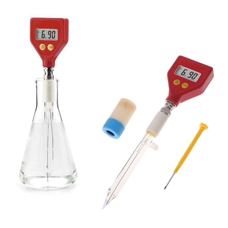 Ph meter skarp glaselektrod för vatten mat ost mjölk jord ph test