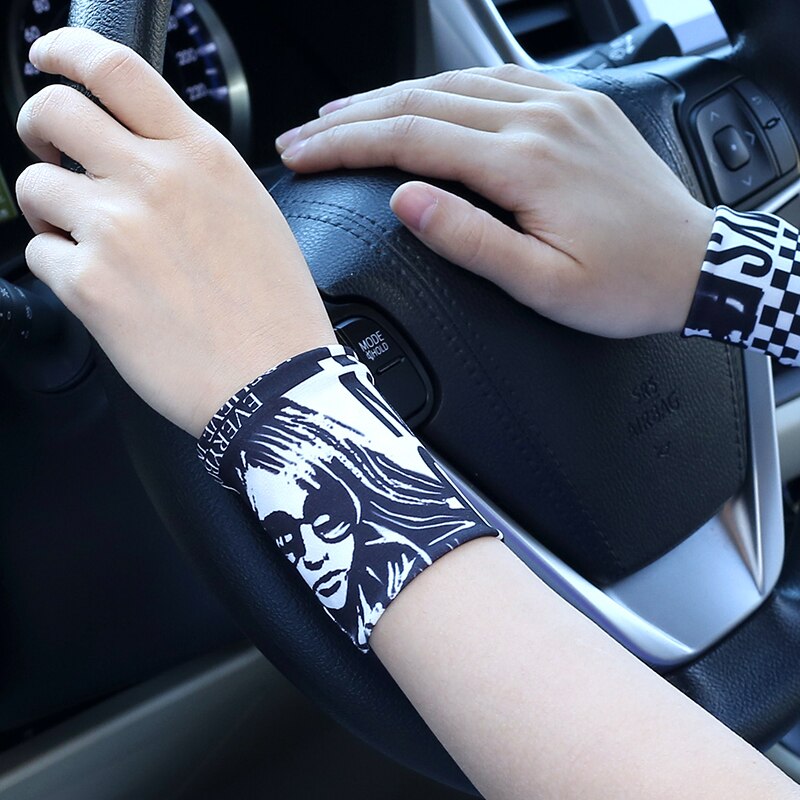 Muñequera elástica de sección delgada para hombre y mujer, guantes decorativos para correr, baloncesto, deportes, cinturón de sudor, protector solar: Poster 8cm