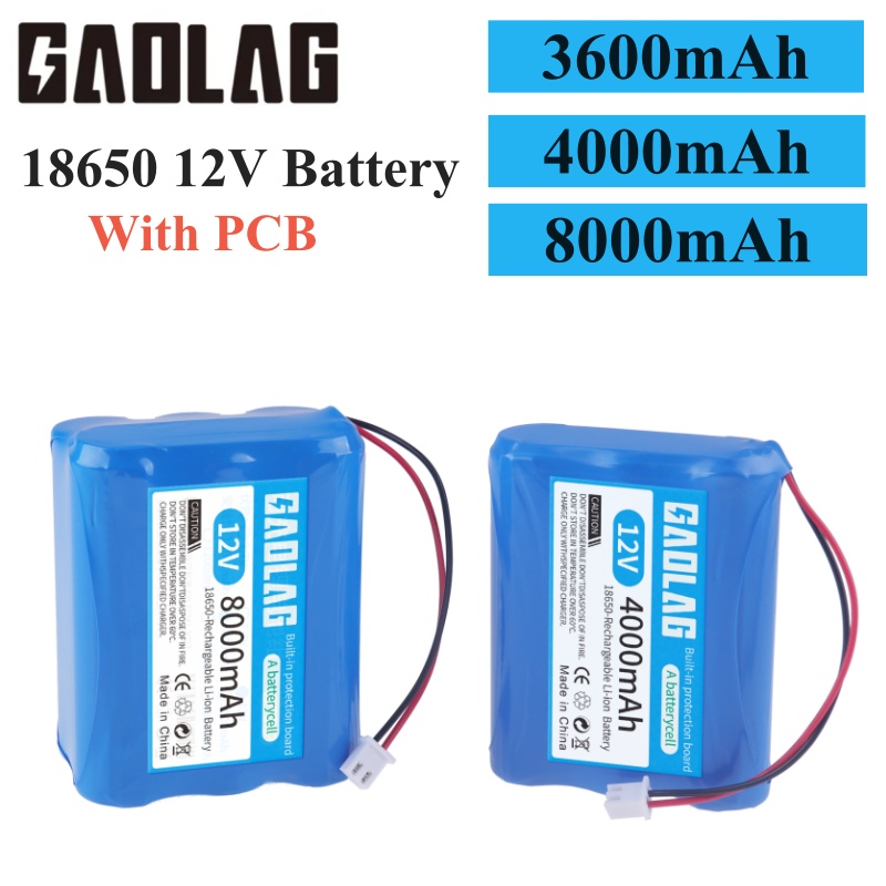 12 V 4000 mAh 18650 Lithium-Akku 3S1P für Lautsprecher, Taschenlampe, CCTV-Kamera, GPS, tragbare Suchscheinwerfer