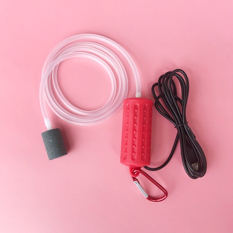 Aquarium Mini Air Pump Whisper Quiet Air Pump USB Bubbler for Salt and Fresh Water Fish Tank Fountain Pond Oxygen Pump