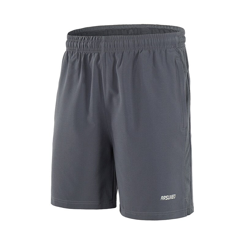 ARSUXEO Running Shorts Men Ropa Deportiva Hombre Quick Dry Sport Training Jogging Workout Gym Shorts Lightweight Loose Fit: gray US size / M