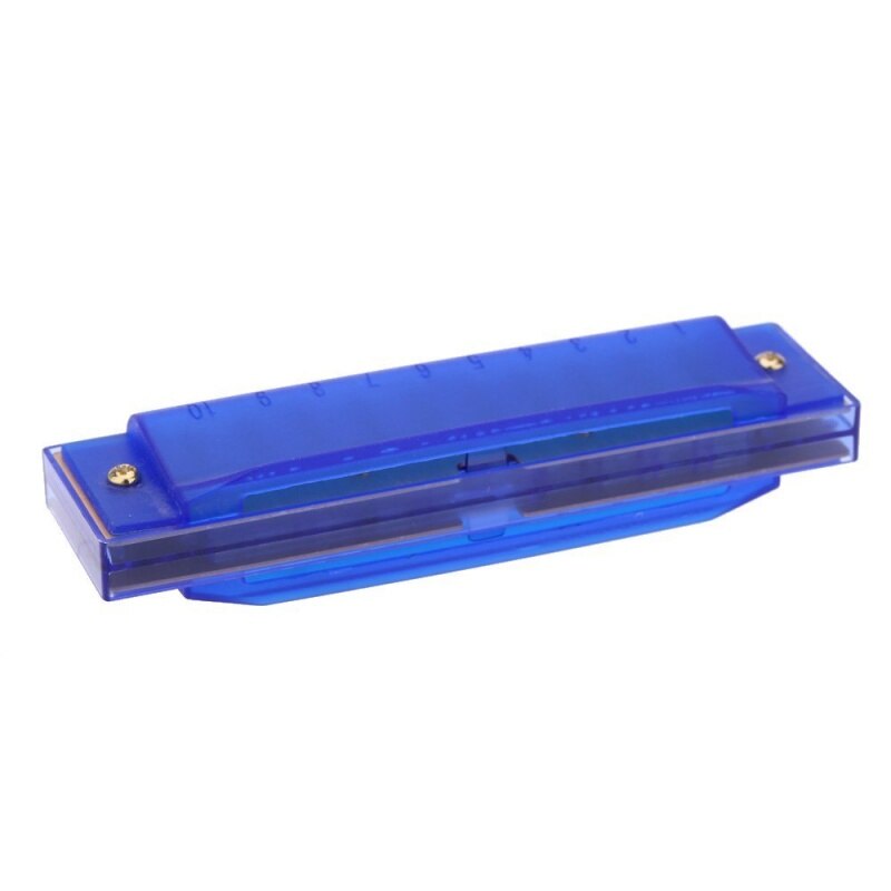 Diatonische Harmonica 10 Gaten Blues Harp Mondharmonica Sleutel Van C Riet Instrument Met Case Kid Musical Speelgoed Blauw