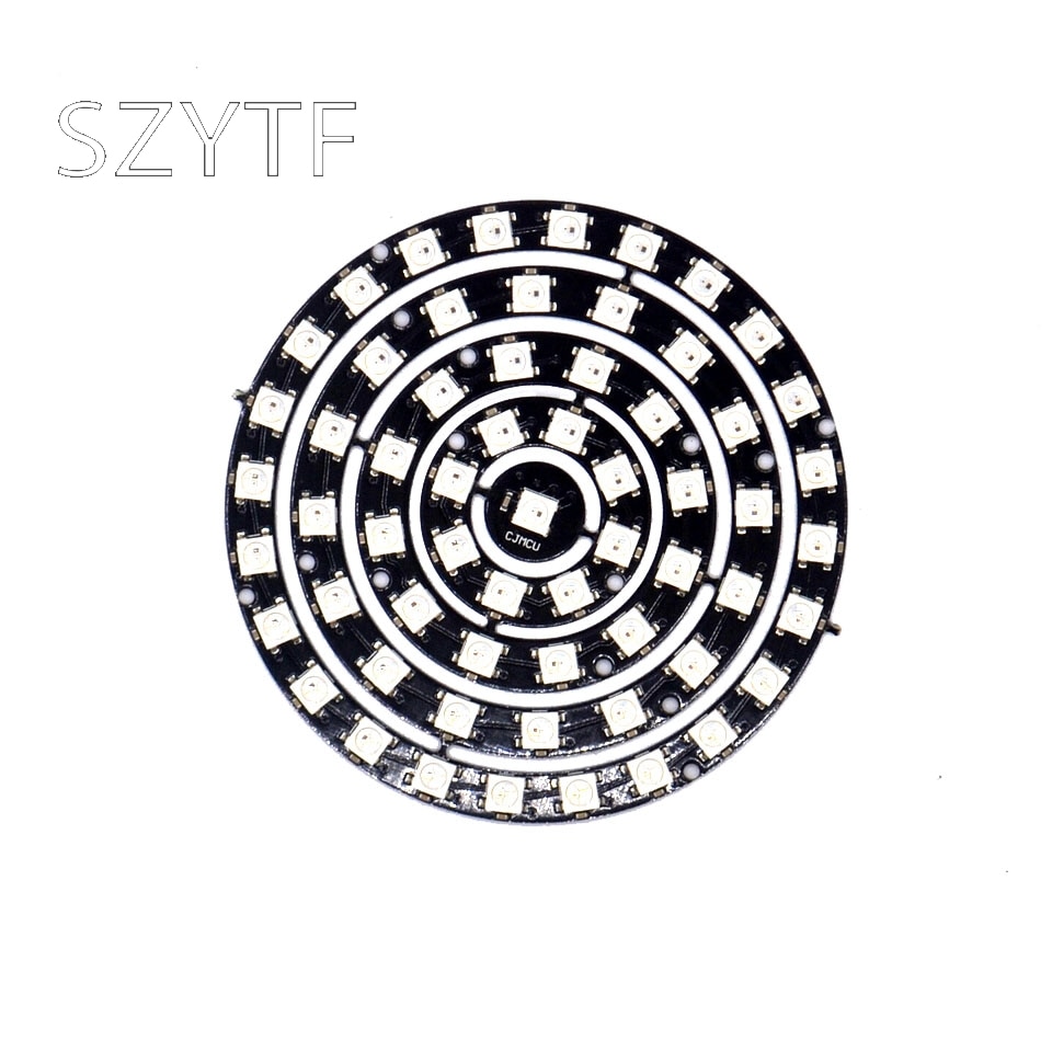 61 Bits 61X WS2812 5050 RGB LED Ring Lamp Light with Integrated Drivers FZ1583