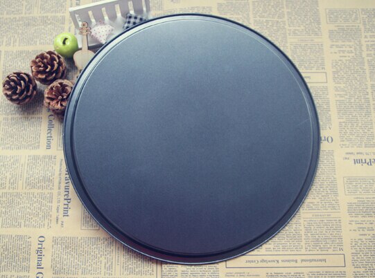 1 PC 12 inch Carbon Staal Pizza Pan Non Stick Ronde Plaat Cake Pizza Lade Bakken Roosteren Mal Vormlosproces bakvormen JC 0503