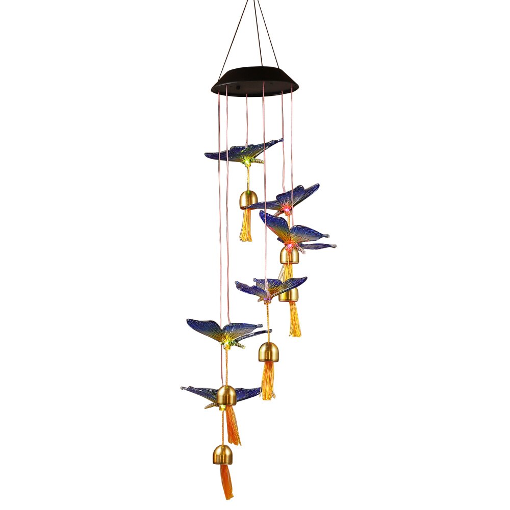Wind Bell Lamp Outdoor Opknoping Tuin Vlinders Wind Chime Lamp Decoratie