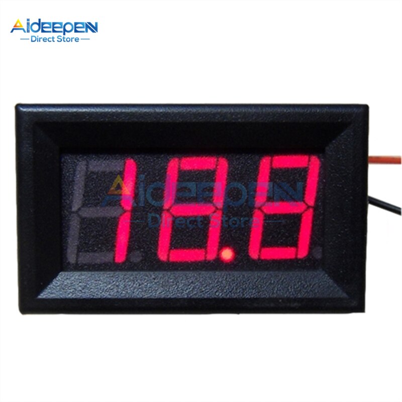 0.56 Inch 2 Draad Mini Digitale Voltmeter Ac 70-500V Led Digitale Voltage Meter Dc 4.5 V- 30V Dc 5 V-120 V Volt Instrument Tool Voor Auto: DC 3.2-30V Red