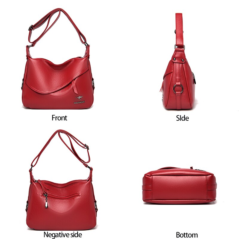 Couleur Unie Doux En Cuir PU Sacs À Bandoulière pour Femmes Dames Sac de Banlieue Décontracté Sac À Bandoulière