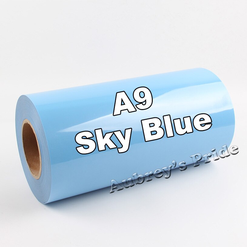 30Cm X 100Cm (12 &quot;X 40&quot;) pvc Warmteoverdracht Vinyl Warmte Persmachine Snijplotter Cutter T-shirt Diy Folie Film Papier: Sky Blue