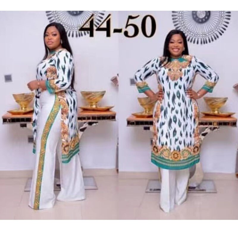 Dashiki African Suit (Dress and Trousers) For Lady(CPTZ11)