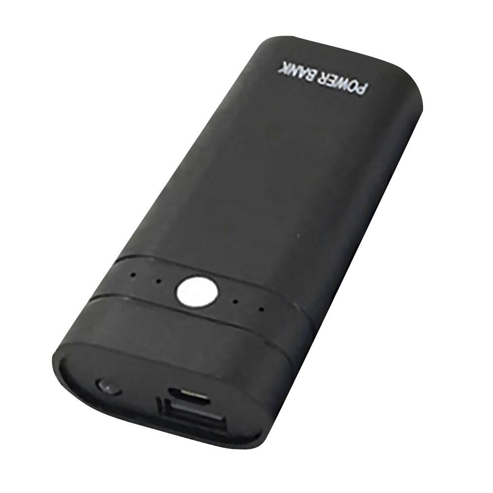 LED Light Power Bank Case 2A USB Ports DIY Battery Charger Box DIY for Samsung Xiaomi Huawei Mobile Phone Fast Charging 4 color: Black