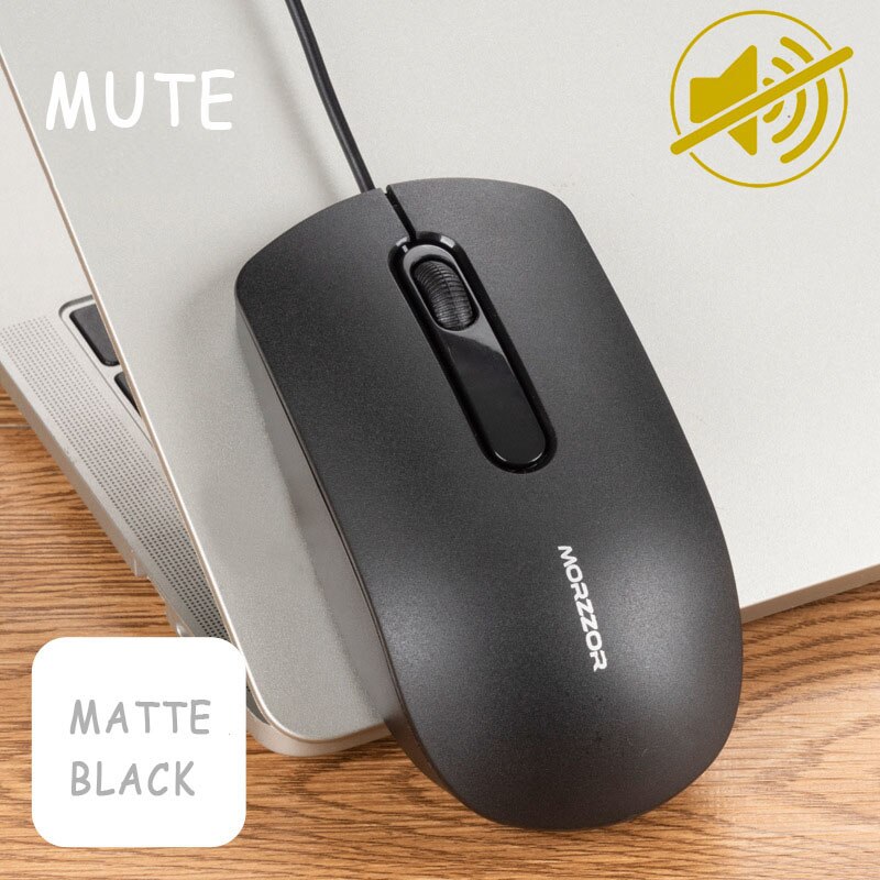 USB WIRED OPTICAL Gaming Mouse Adjustable 1200 DPI Wired Optical LED Computer Mice USB Cable Silent Mouse For Laptop PC: mute black