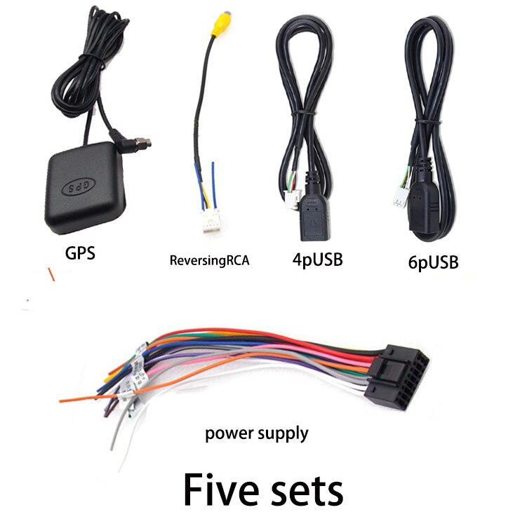 Cable adaptador RCA para radio estéreo de coche, subwoofer auxiliar, cable adaptador de micrófono, pantalla grande Android, antena de entrada de vídeo dedicada