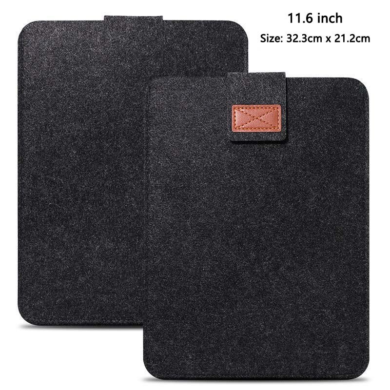 Pelle scamosciata Tablet Caso di Protezione Del Computer Portatile del Sacchetto di e-Libri Della Cassa Del Sacchetto Del Manicotto Luce Per 9.7 10.5 11 13 15 Pollici iPad Pro Kindle Macbook: Black 11.6  inch