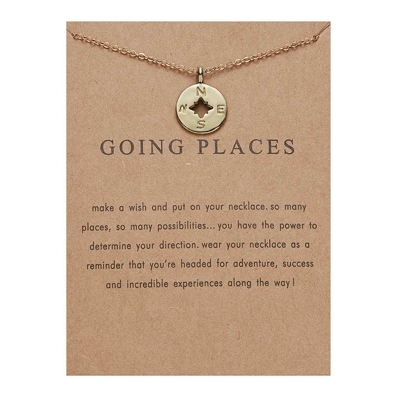 Mode Make A Wish Card Ketting Sieraden Goud Kleur Uil Veer Olifant Vleugel Eenhoorn Vlinder Hart Hanger Vrouwen Bijoux: Antique Bronze Plated
