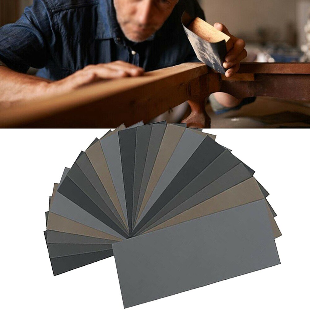 Well Made Sheets Of Sandpaper 1000/2000/3000/5000/7000 Grit 20 Sheets Kit Dry Wet Sandpaper Kraft Paper Parts