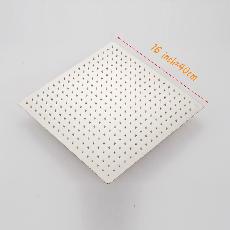 SHBSHAIMY Chrome 20'' Square Rainfall Bathroom Shower Head Set Brass 10 12 16'' Ceiling Mounted Bathtub Shower Head: 16 inch