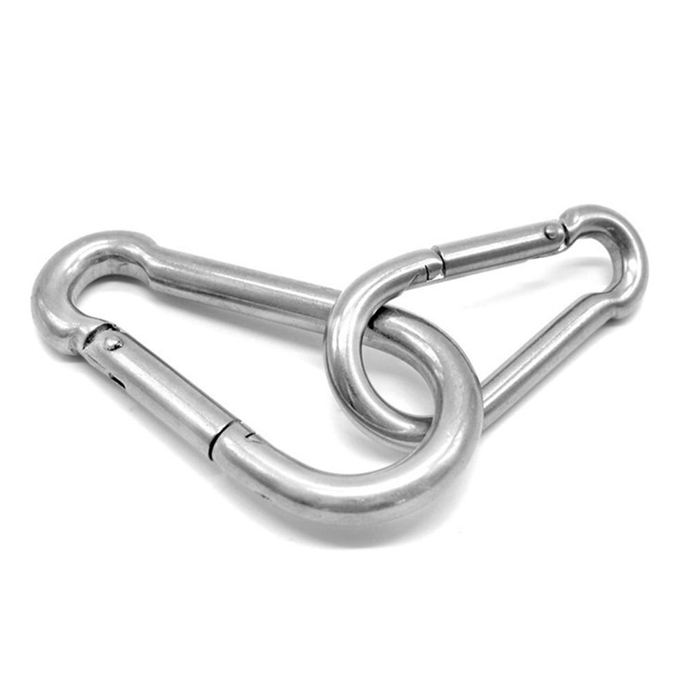 Mini Stainless Steel Carabiner Keychain Outdoor Camping Climbing Snap Clip Lock Quick Connection Key Buckle Carabiner Hooks