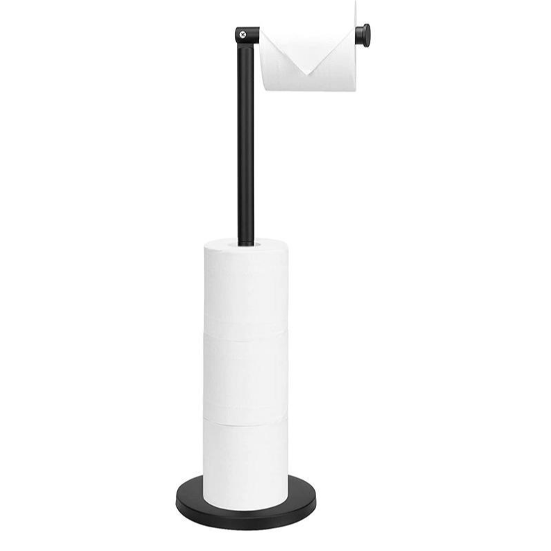 Porta scopino da pavimento al soffitto con porta carta igienica Porta asciugamani di carta da terra in acciaio inox: marina militare Blu