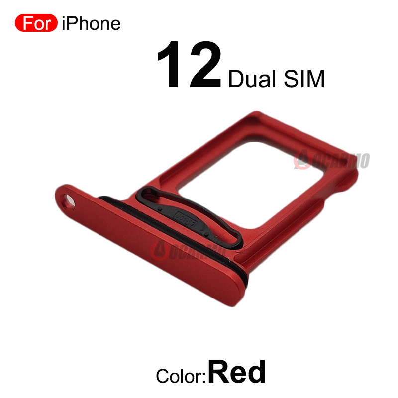 Bandeja SIM dual para iPhone 12 pieza de repuesto con ranura para tarjeta SIM única: Verde