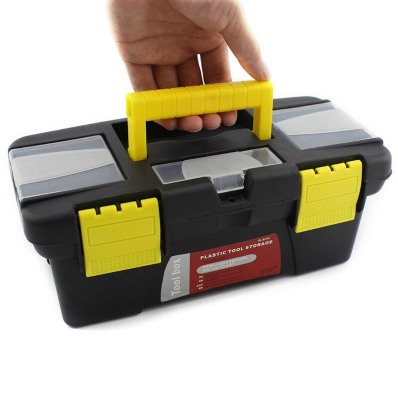 Portable Plastic Hardware Toolbox Household Maintenance Toolbox Car Storage Box Anti-fall Box Tool Case Multifunctional