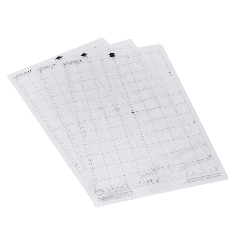 3pcs 8"x12" Replacement Cutting Mat Transparent Adhesive Mat Pad With Measuring Grid For Silhouette Cameo Plotter Machine