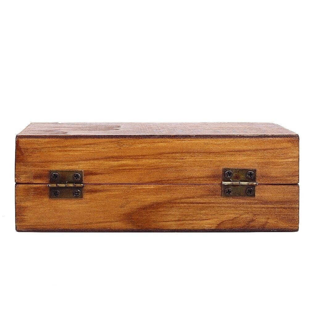 Caja de madera con letras del alfabeto multiusos, juego de sellos de goma, , 70 Uds.