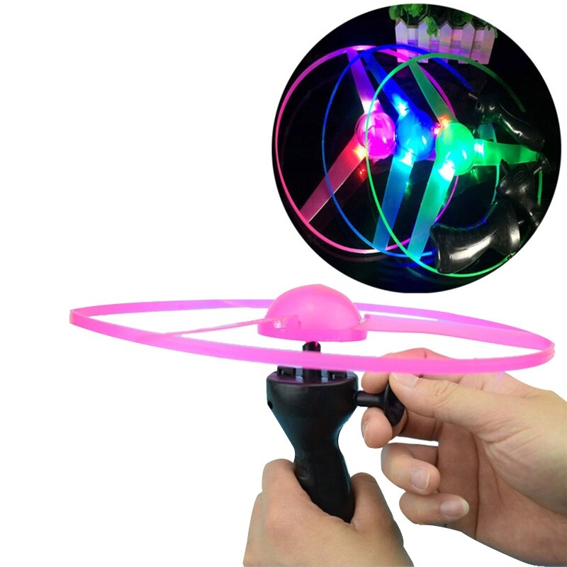 Toupies LED volantes UFO 2 en 1, jouet d&#39;été pour enfants garçons filles, poignée nuit lumineuse, de maternelle