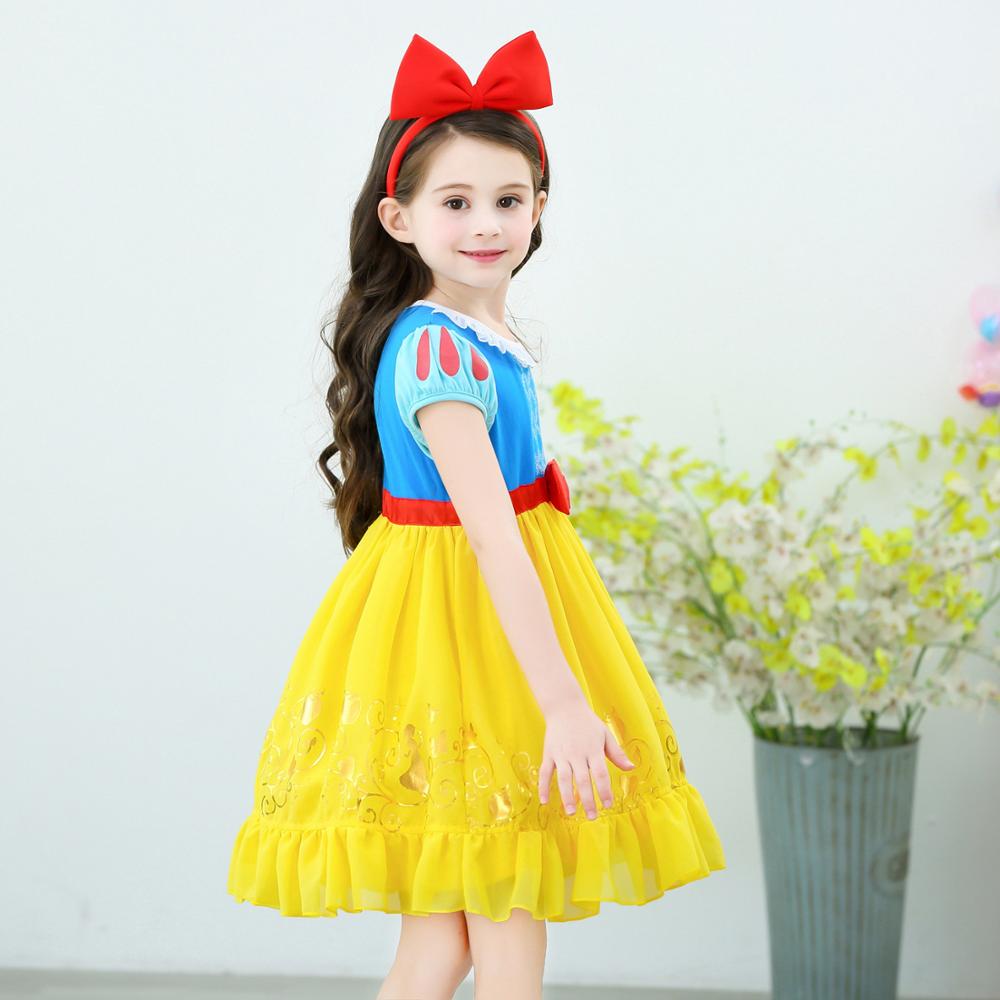 Kinder Mädchen Schnee Weiß Kleid für Mädchen Prom Prinzessin Kleid Kinder Purim Kostüm Halloween Party Kleidung Fancy Kleidung