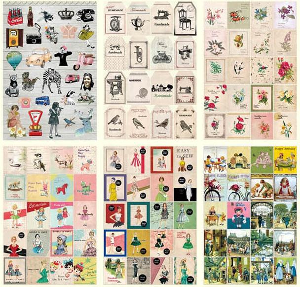 8800 Stks Vintage Stickers 24 Stuks DIY Fotolijst Decoratie Stickers Multipurpose Foto Paster Set Voor Fotoalbum