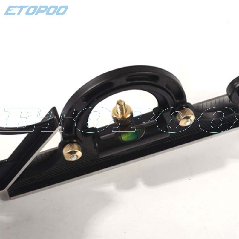 12 inch 45 degree 90 degree horizontal angle high-end multi-function combination square with round protractor set