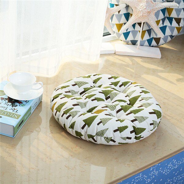 40Cm Modern Lounger Minimalism Floor Cushions Round Comfortable Print Flower Seat For Kids Home Office Soft Pillow: 7