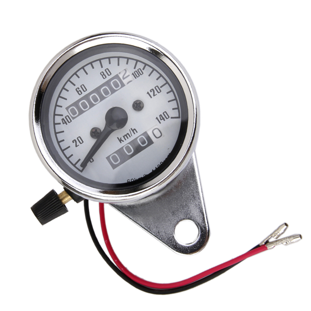 Universal Motorcycle Dual Odometer Speedometer Gauge Test Miles Meter