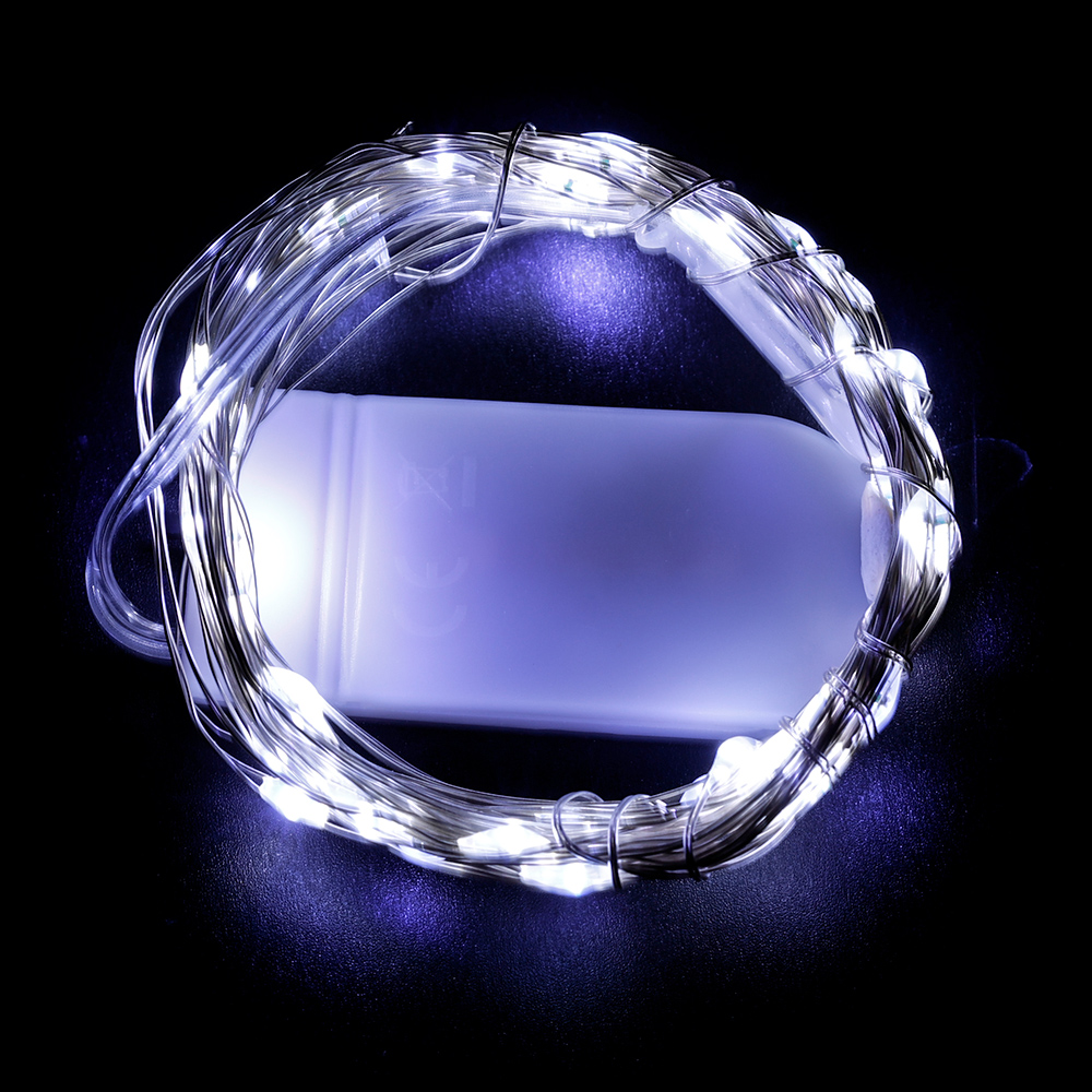 10M Led Koperdraad String Lights Batterij Aangedreven Garland Fairy Verlichting Snaren Voor Wedding Party Kerst Decoratie