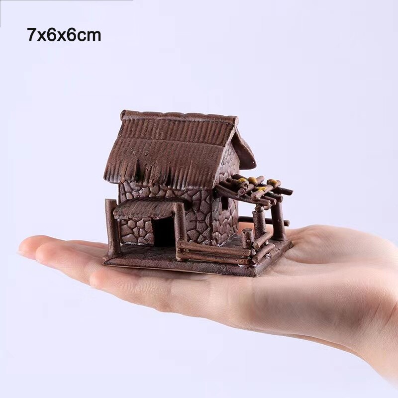 Aquarium Mini Keramik Panzer Haus Bungalow Ornamente Aquarium Fisch Panzer Decoornations Bonsai Landschaftsbau Dekor: J
