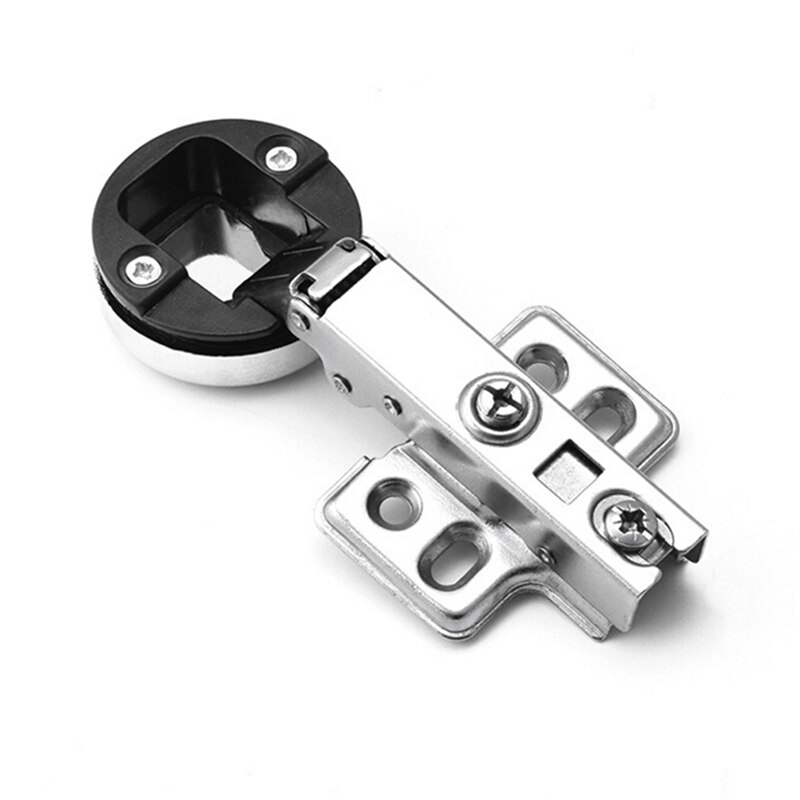 35mm Hole Diameter Glass Door Silent Hinge Glass Door Wine Cabinet Door Side Panel Glass Connection Hardware Accessories: Straight arm