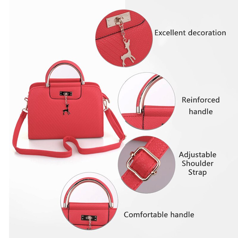 Women Handbag Brand PU Leather Shoulder Bags Female Crossbody Bags Ladies Handbags Bolsa Luxury Women Bag Sac A Main